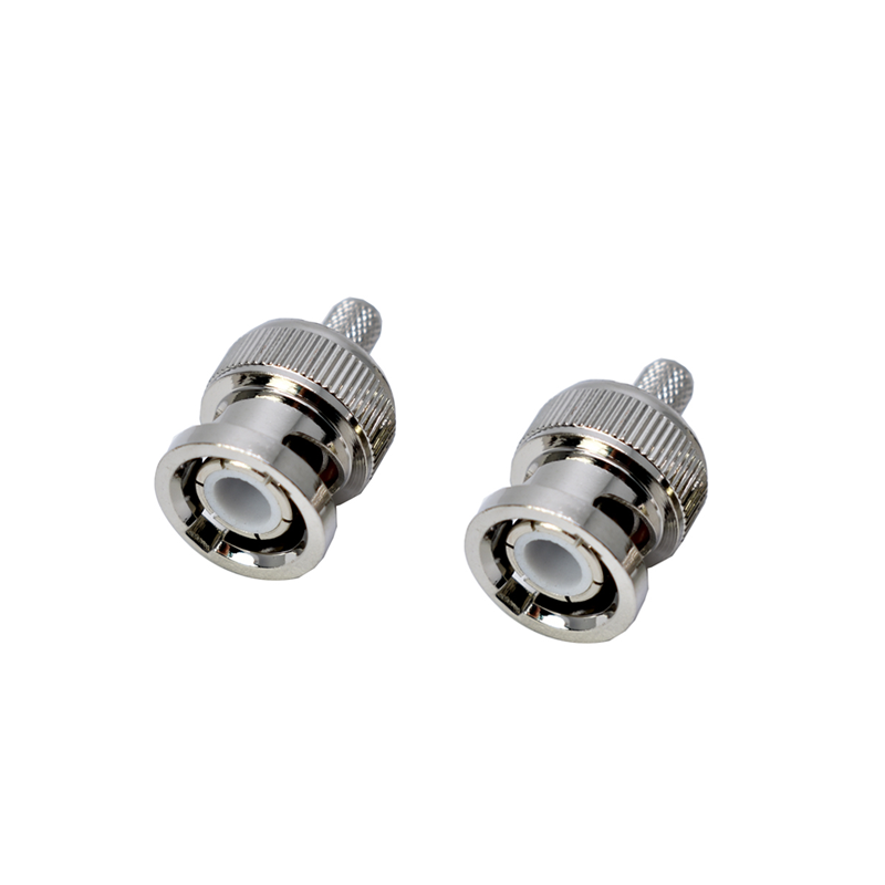 50ohm Brass Crimp BNC Male Q9 -3 Coaxial RF Cable BNC Connectors
