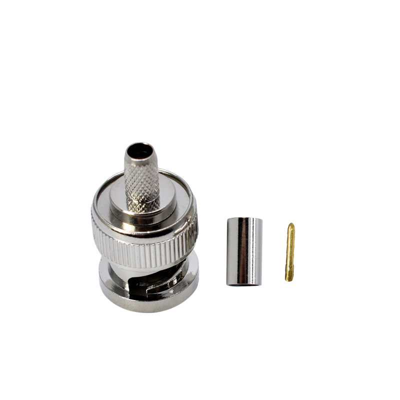 50ohm Brass Crimp BNC Male Q9 -3 Coaxial RF Cable BNC Connectors