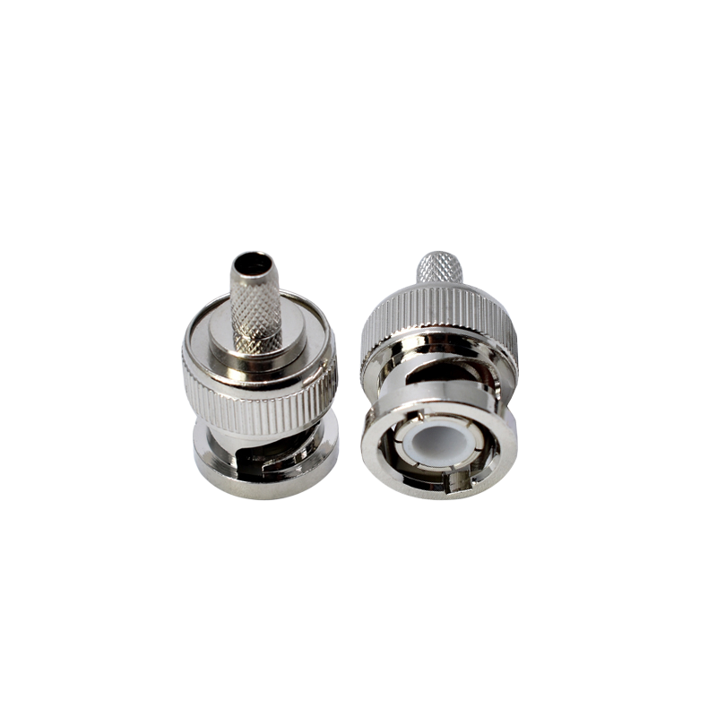 50ohm Brass Crimp BNC Male Q9 -3 Coaxial RF Cable BNC Connectors