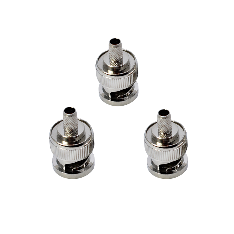 50ohm Brass Crimp BNC Male Q9 -3 Coaxial RF Cable BNC Connectors