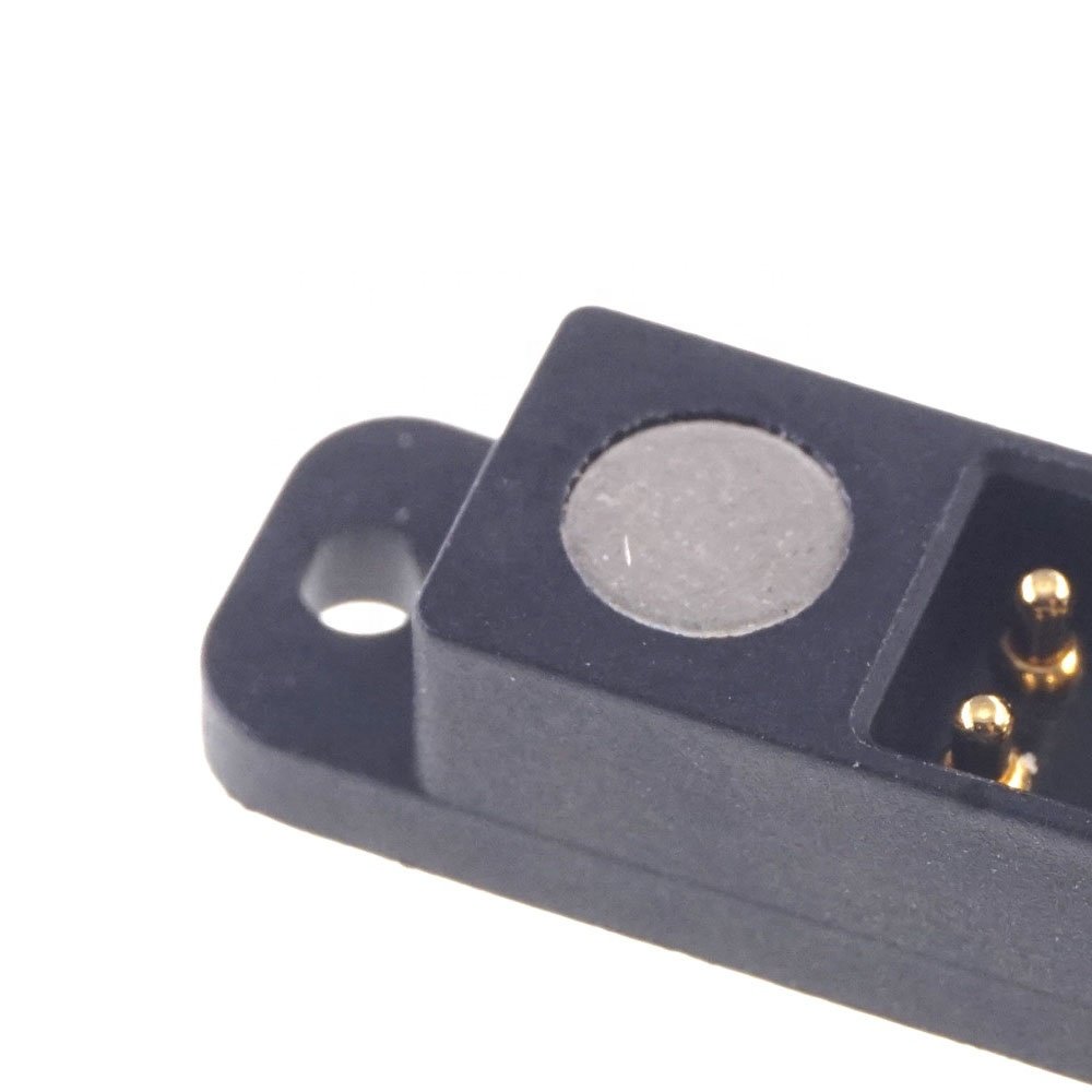 2.54MM Pitch 2x5 Male Female Mounting Holes PCB Spring Loaded 2.0A 36V DC Dual Row Magnetic Pogo Pin Connector 10 Position