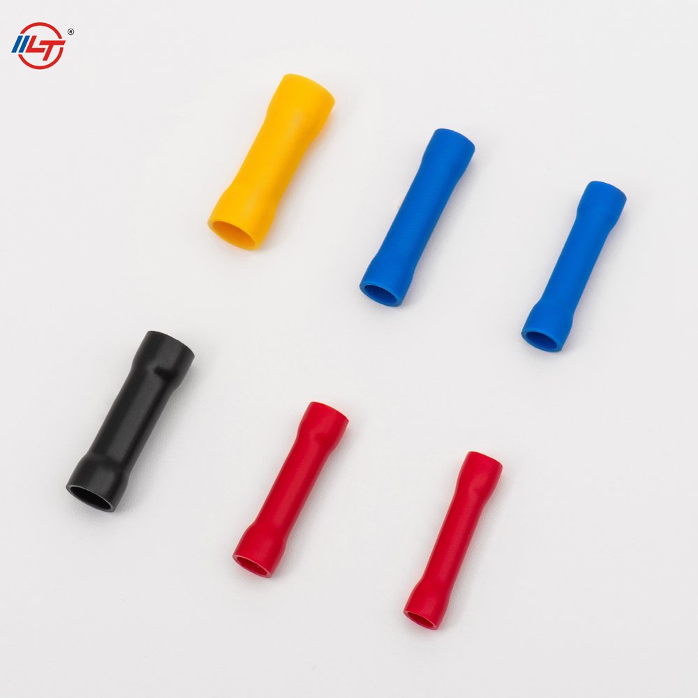 LEXT BV Series Red Blue Yellow Tube Wire Insulated Terminal Butt Connectors, Cable Connector Price Tube Connector