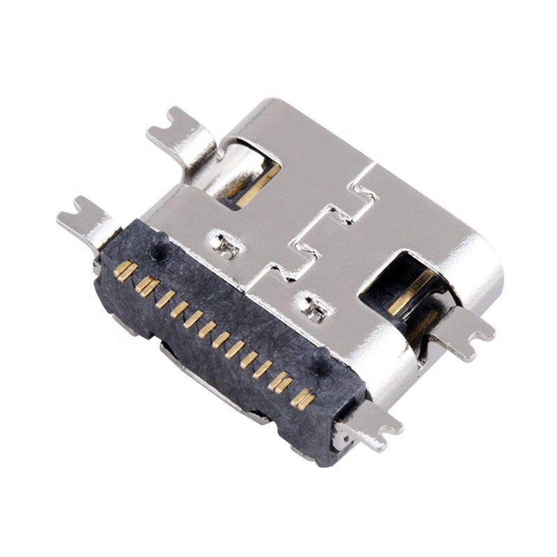 USB 2.0 Type A Male Socket 4 Pin Plug Connector with Black Plastic Cover