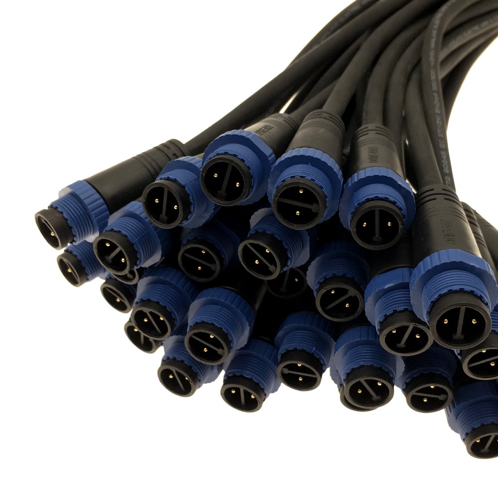 M15 Male or Female CE UL 2Pin 3Pin Led Lighting Outdoor Power Plug Waterproof Connector