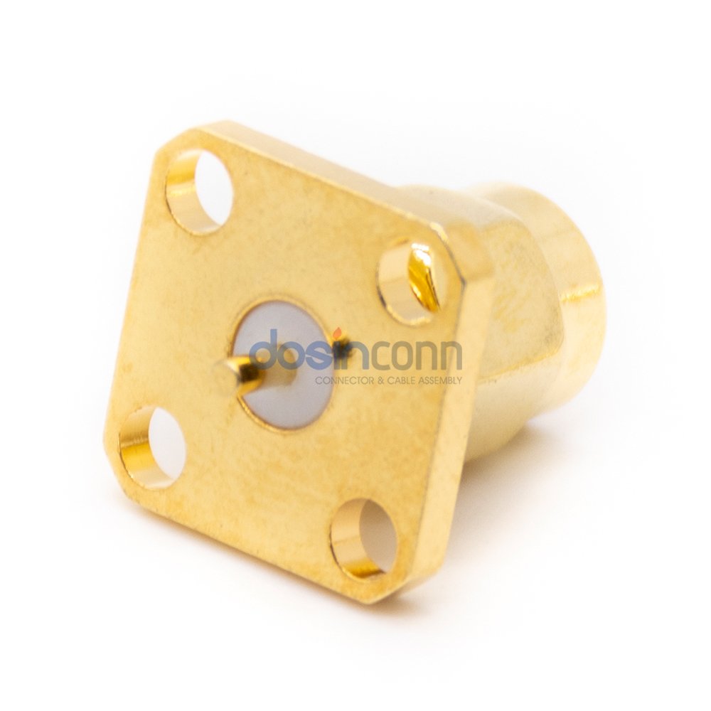 Gold-plated SMA connectors Male Flange Mount for PCB