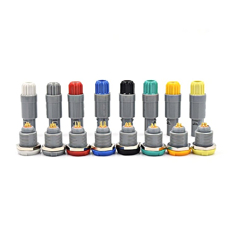 Plastic 0P 1P 2P Stable Performance Plastic Connector Circular Male Female push pull Connector For Electronic Instrument