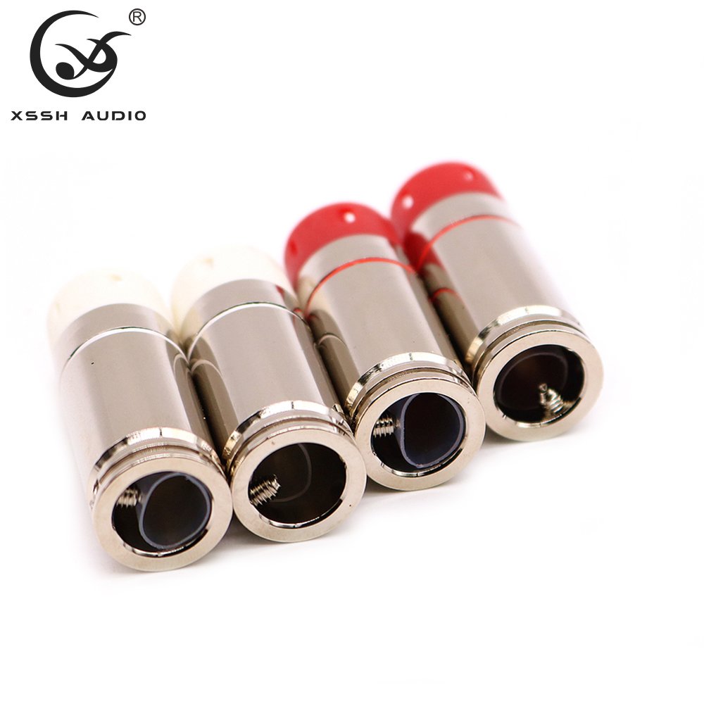 YIVO XSSH Audio Custom OEM OEM 8.5mm 10.5mm Coaxial Wire Signal Line Pure Copper Plated Silver Gold HiFi RCA Plug Connector Jack
