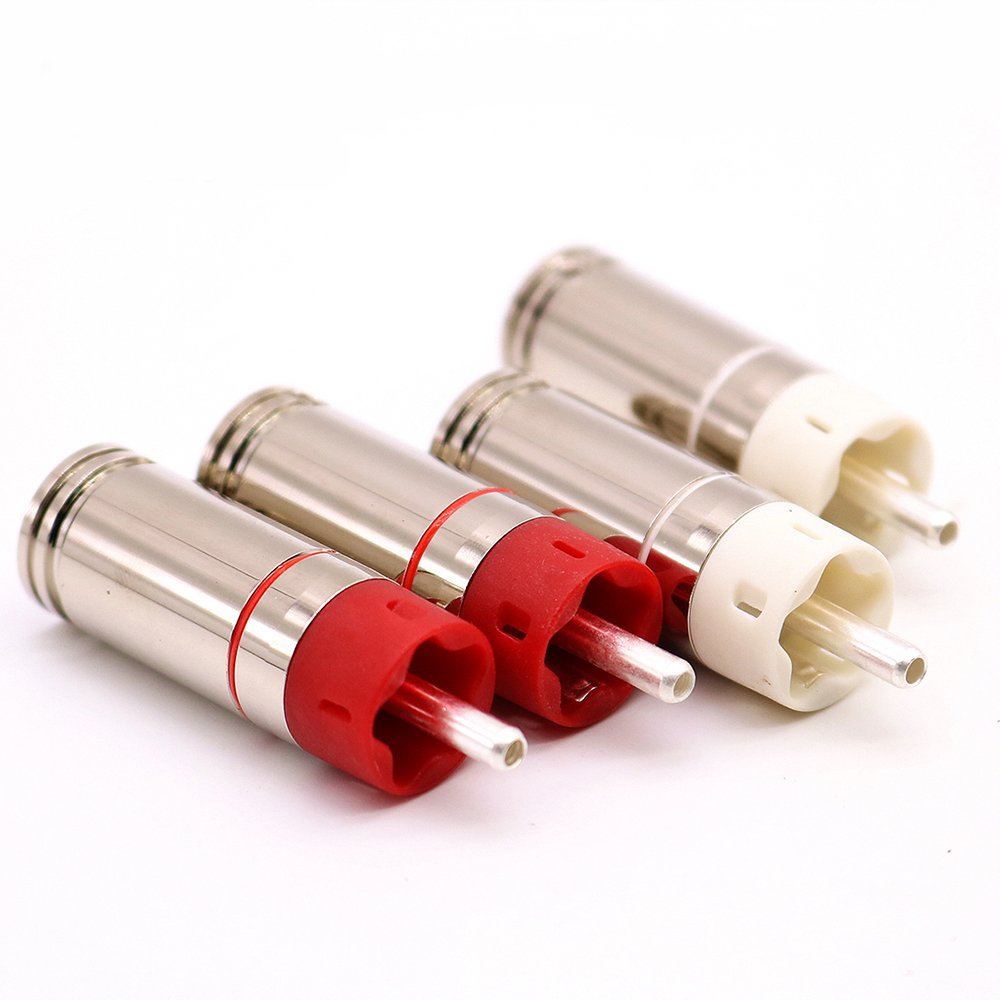 YIVO XSSH Audio Custom OEM OEM 8.5mm 10.5mm Coaxial Wire Signal Line Pure Copper Plated Silver Gold HiFi RCA Plug Connector Jack