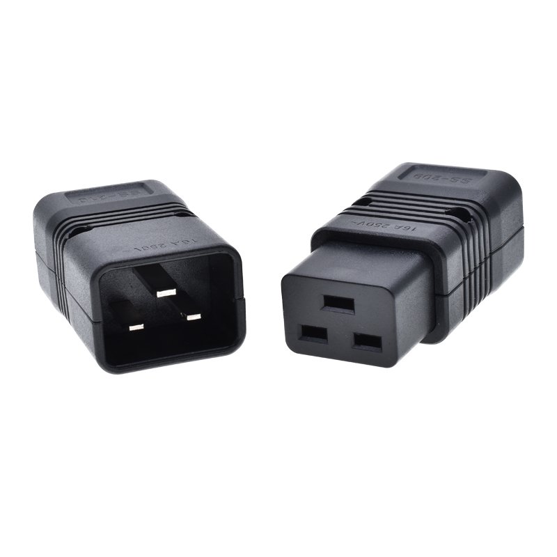 C19 Female Wiring Plug IEC 320 C20 Male connector 3 pins 16A 250V industrial detachable Power Top For PDU Cabinet UPS server