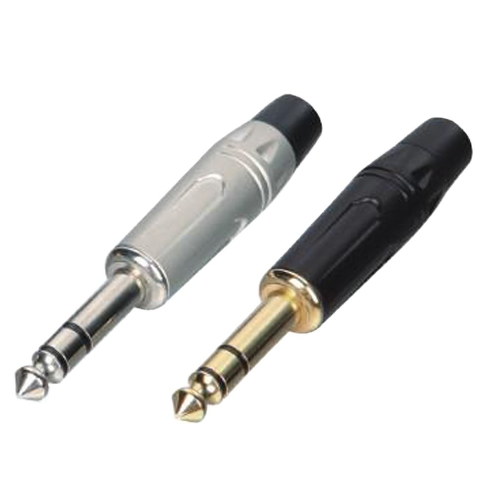 2 Pole Mono Stereo Jack 6.35mm Connector Gold-Plated 6.3MM 1/4 Inch Plug Audio Microphone Cable Connector