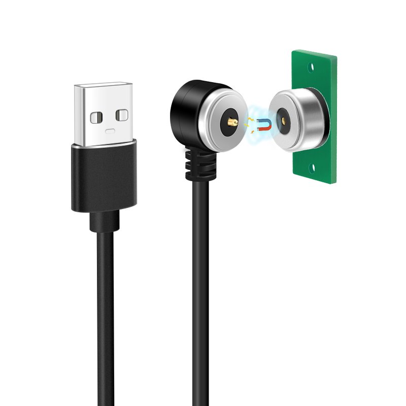 Right Angle 90 Degrees 5V 2A Male Female Charging USB Cable Magnetic Connector With PCB