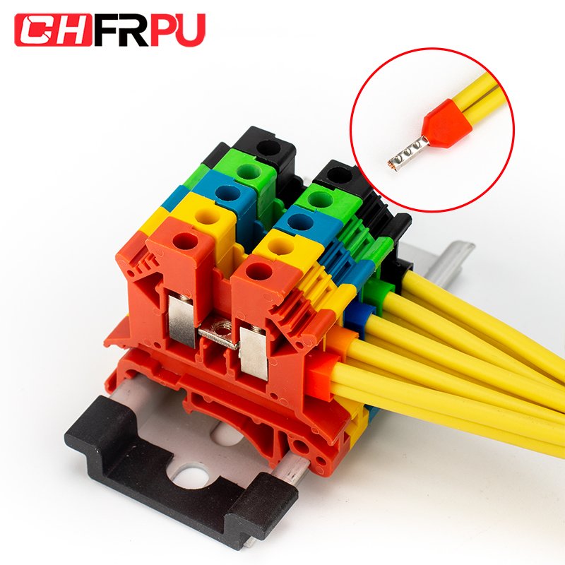 TE 2508 copper tube insulated crimp ferrule terminal TE Series Insulated twin cord end terminals TE2508 twin bootlace ferrules