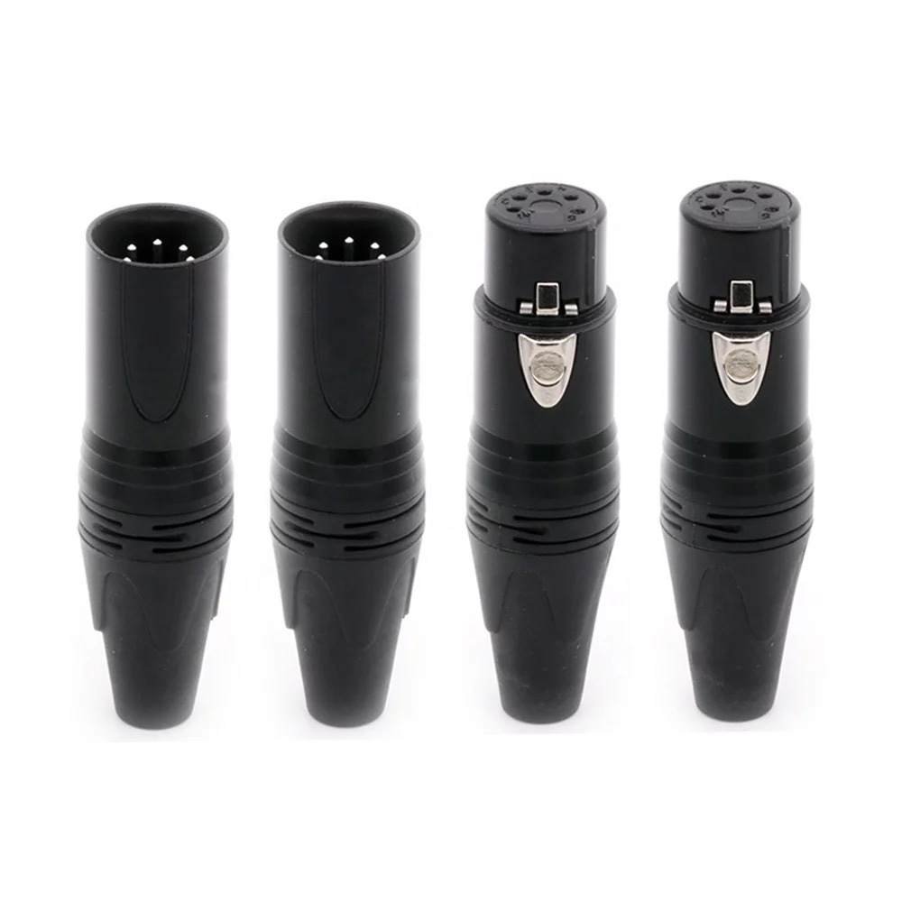 OEM Factory Professional Metal Shell Male and Female XLR Male Female 3 4 5 6 7 Pin XLR Connector can customize logo