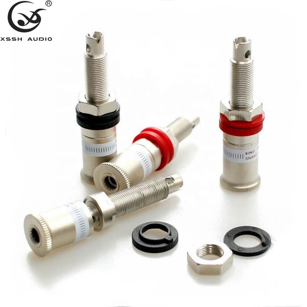 Female Banana Plug Socket YIVO XSSH Audio Hifi Niobium Plated Amplifier Output Speaker Wire Terminal Binding Post Connectors