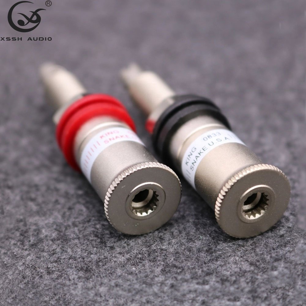 Female Banana Plug Socket YIVO XSSH Audio Hifi Niobium Plated Amplifier Output Speaker Wire Terminal Binding Post Connectors
