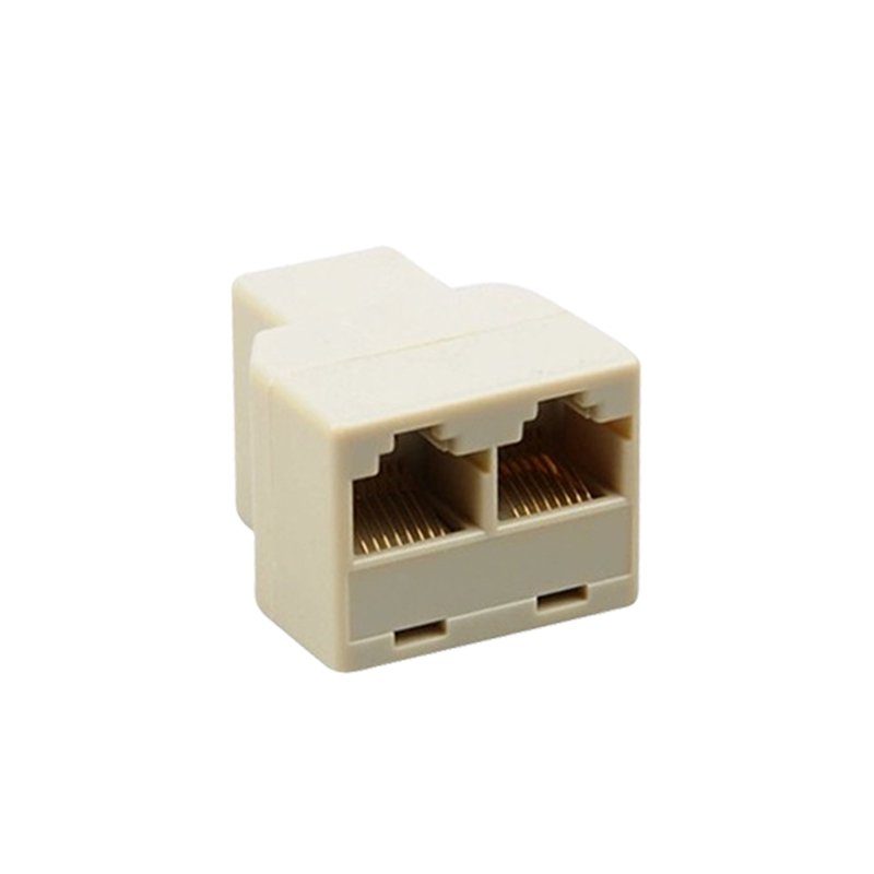 RJ 45 Network Splitter Y connector three-way one female in to two out LAN Ethernet extension cable connectors 8P8C connector