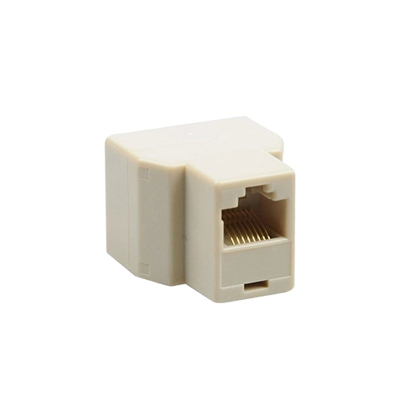 RJ 45 Network Splitter Y connector three-way one female in to two out LAN Ethernet extension cable connectors 8P8C connector