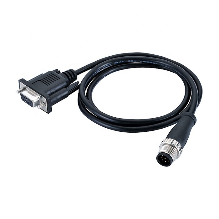 D-Sub 9pin female connector cable to M12 A coding 8pin male cable