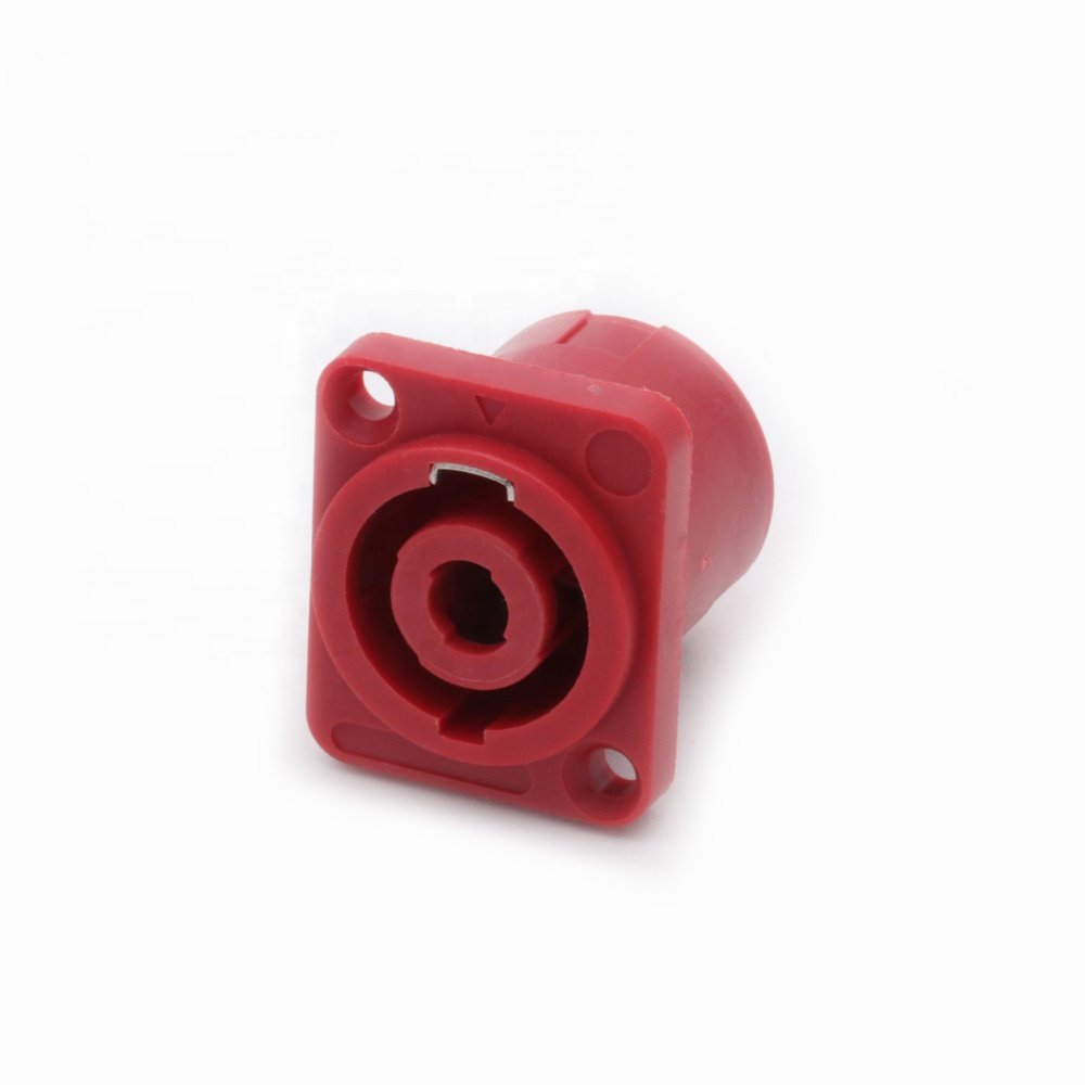 4Pin SpeakON Panel Mount Connectors Chassis Connectors for Loudspeaker Amplifier Interconnections Black Red Yellow Blue