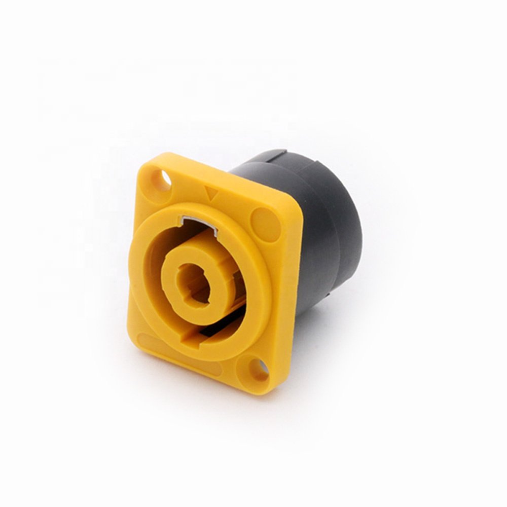 4Pin SpeakON Panel Mount Connectors Chassis Connectors for Loudspeaker Amplifier Interconnections Black Red Yellow Blue