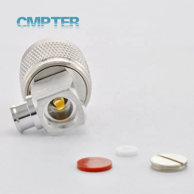 6GHz N Right Angle Male plug Solder for .250 and RG401 Cable rf coaxial connectors