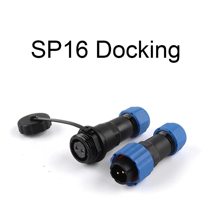 SP16 IP68 Waterproof Connector Cable Connector Plug & Socket Male And Female 2 3 4 5 6 7 9 Pin Docking/Square/Flange/Back