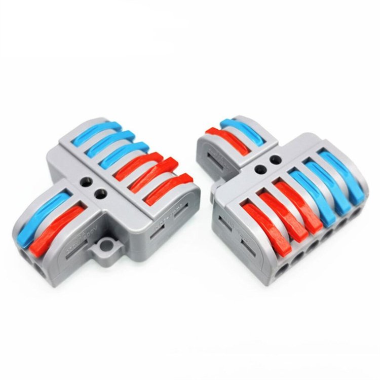 Wire Connector 2 In 4/6 Out SPL-42/62 Wire Splitter Terminal Compact Wiring Cable Connector Push-in Conductor