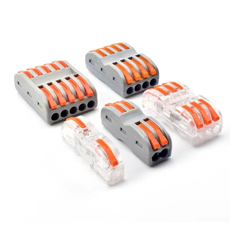 Push in Terminal Blocks 221~225 Compact Fast Wire Connector 1P~5P Quick Push-In Wire Connectors