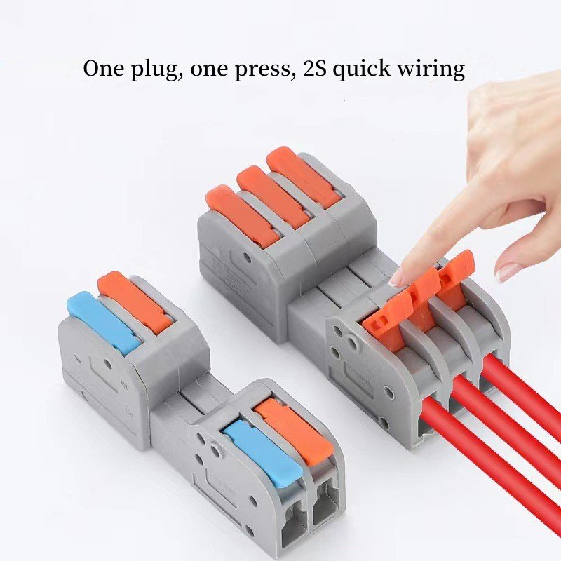 Push in Terminal Blocks 221~225 Compact Fast Wire Connector 1P~5P Quick Push-In Wire Connectors