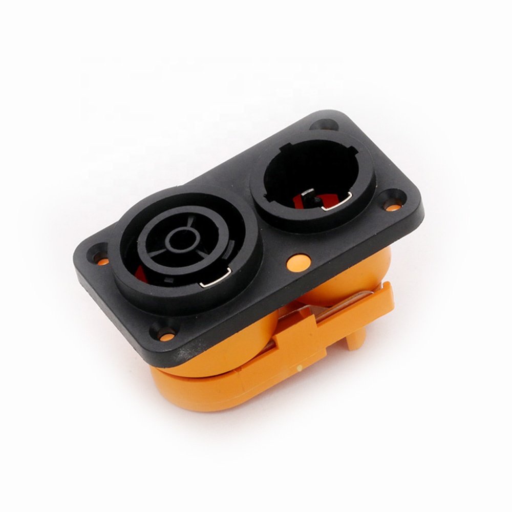 NAC3PX Appliance Inlet-Outlet Combination Powercon Chassis Socket Connector LED Stage Lighting Power Connector for Power Supply