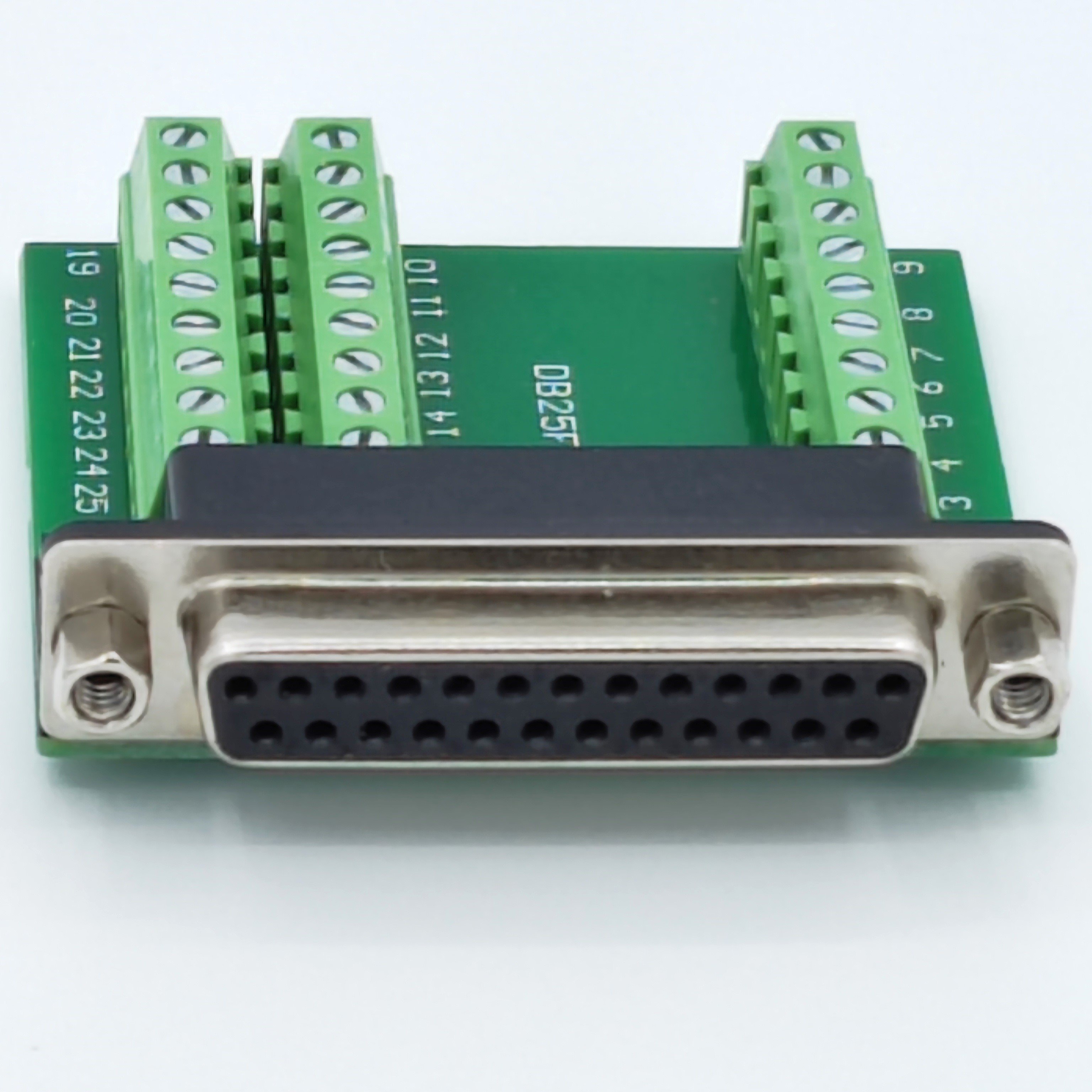 Hot Sales Dsub 25Pin Terminal Block Screw Lock Weldless SHI 25 PORT Board Adapter DB25 Connector Female for PCB VGA Converter