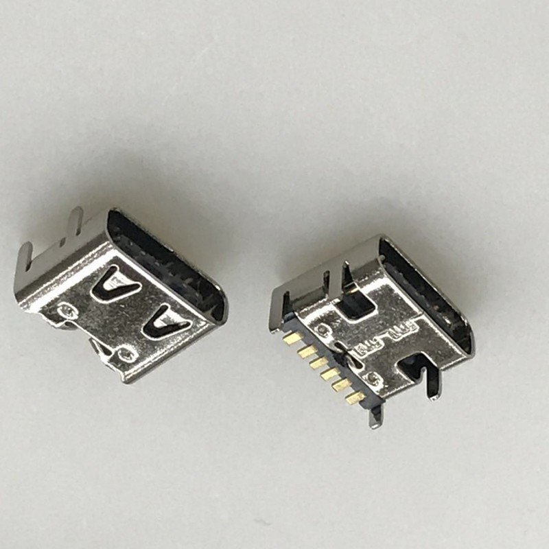 USB 3.1 Type C 6P Female Socket 90 Degree Four-leg SMT USB Connector
