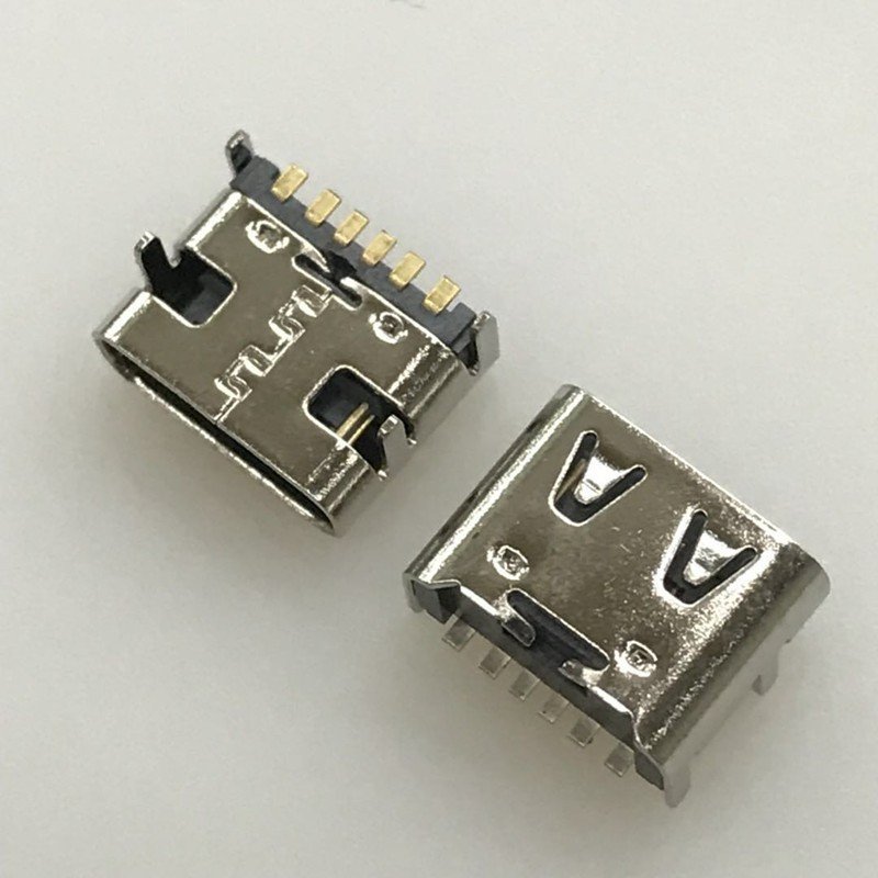 USB 3.1 Type C 6P Female Socket 90 Degree Four-leg SMT USB Connector