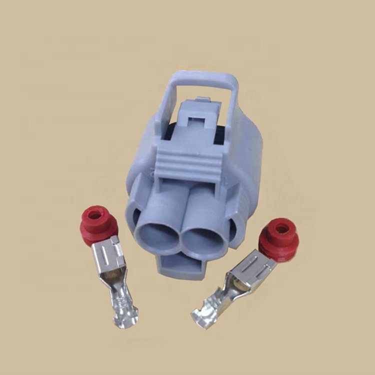 DJ7021Y-4.8-21 2 way female gray auto electronic fan plug Wire Connector 176146-2
