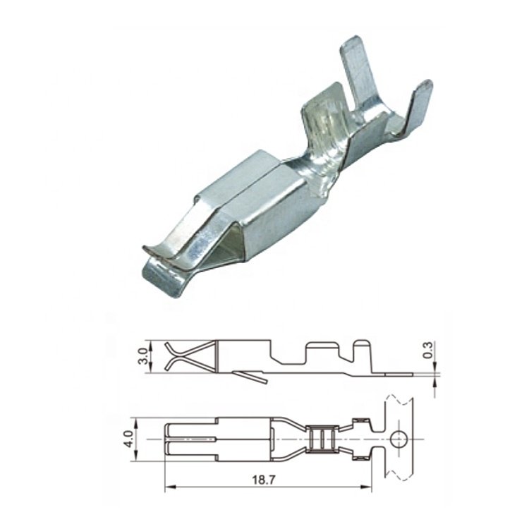 Aohai Automotive Female Cable Housing Wiring Terminal Connector Terminal, Phosphor Copper Crimp Terminal Good & Timely 0.5-0.85