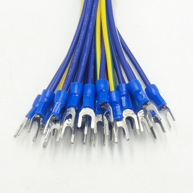 Custom UL1015 Insulated Connector Hookup Wire O-ring Ring Crimp Terminal Cable