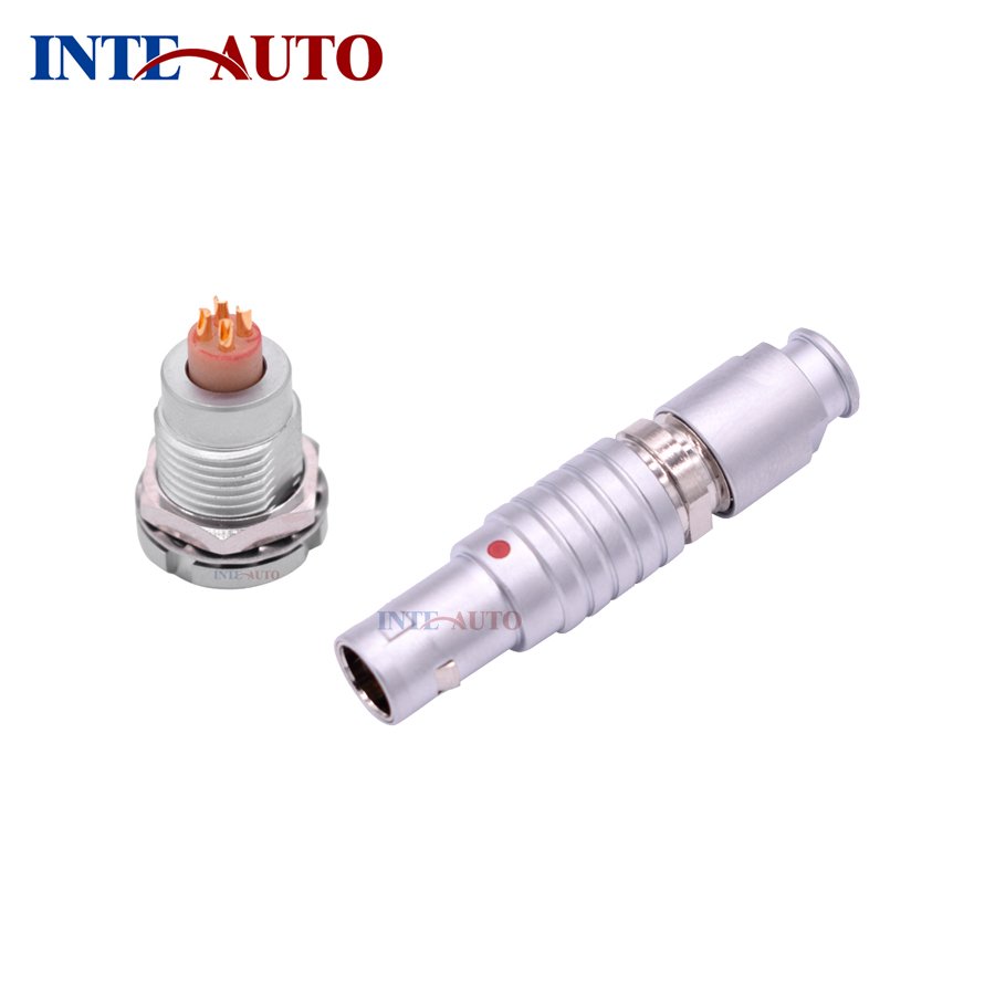 male and female push-pull connector 5 pin circular plug socket connectors for transmitter