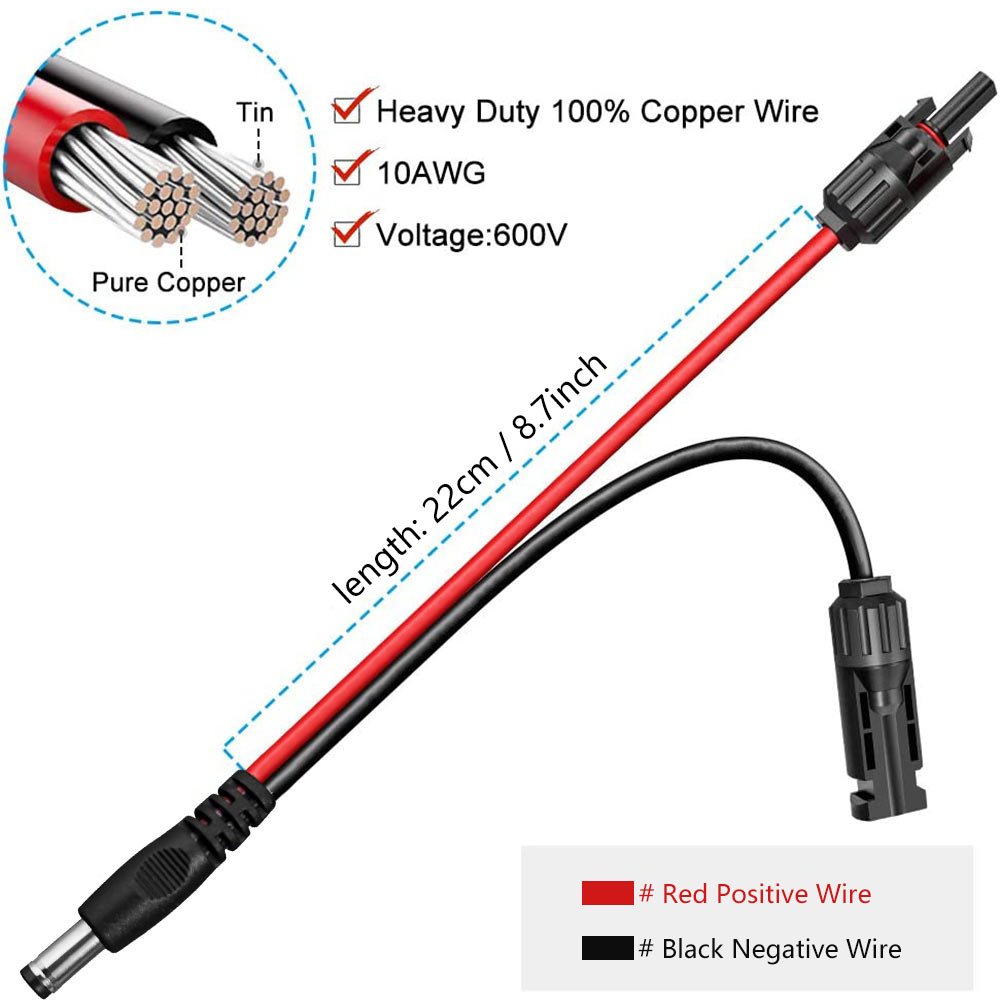 Customize DC Solar Extension Power Cable PV Wire 1000V 1500V Solar Connectors for Solar system
