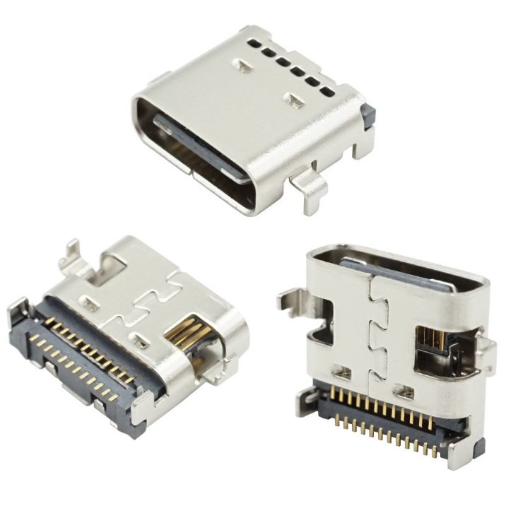 TYPE-C 6P female socket Charging special simple horizontal USB3.0 connector