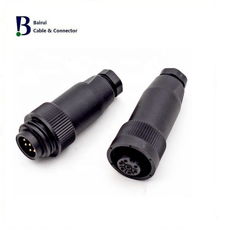 Circular RD24 692 Series Male 6+PE Cable Screw termination Connectors Waterproof IP67 For Automation Power