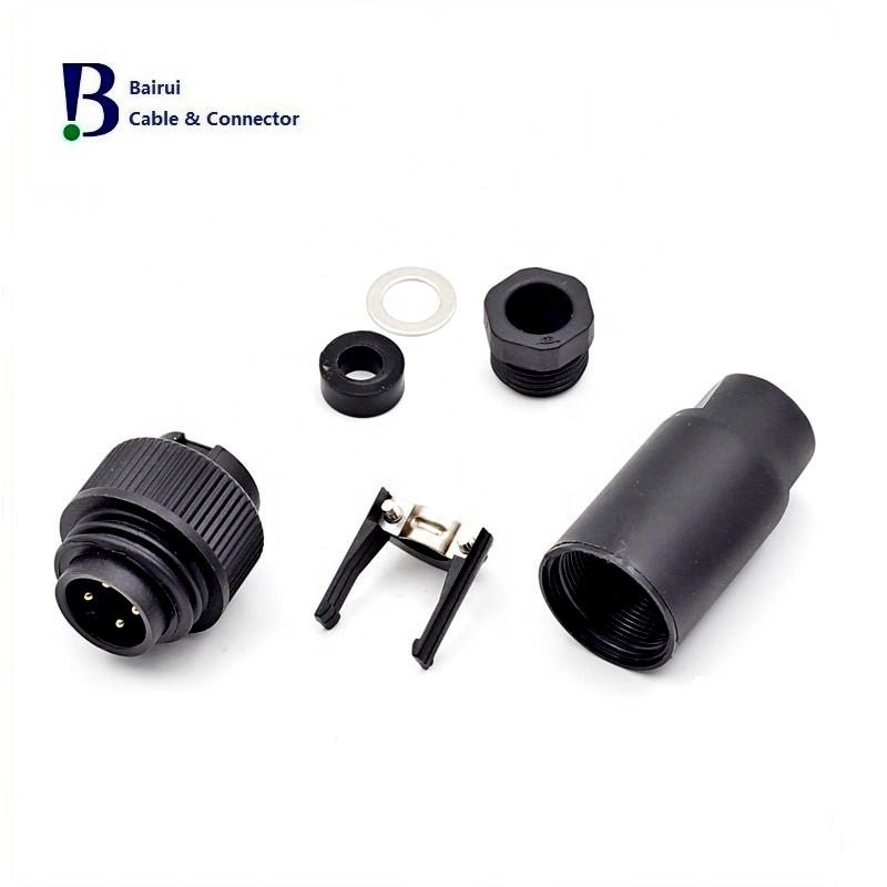 Circular RD24 692 Series Male 6+PE Cable Screw termination Connectors Waterproof IP67 For Automation Power