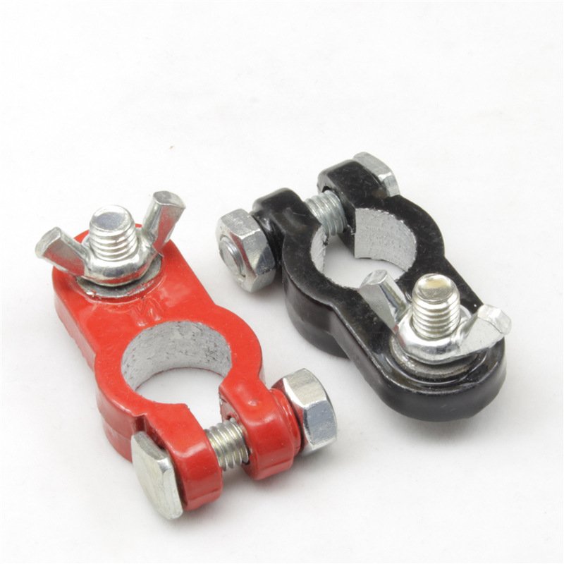 Positive Negative Adapter Aluminum Alloy Connectors Clamp Wing Nut Battery Terminals