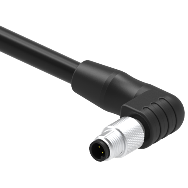 Waterproof Ip67 Male Female Straight Molded Cable Right Angle 4pin M5 Circular Connector For Sensor