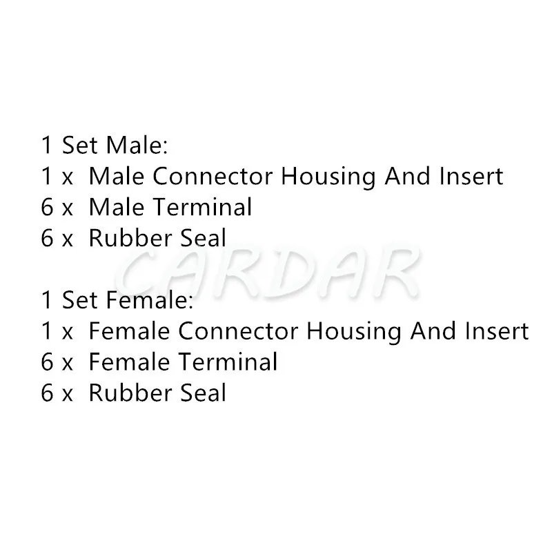 1 Set 6 Pin 6185-1175 PB291-06127 PB291-06127 Auto Electrical Headlight Socket Light Lamp Connector For Teana