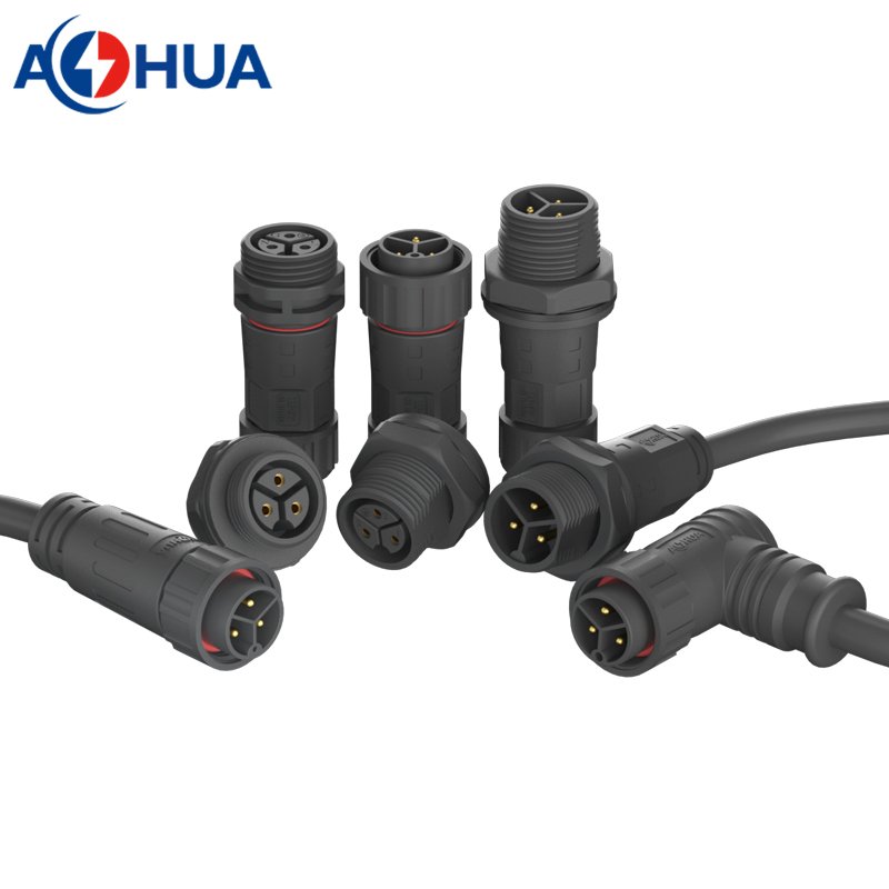 M20 15A 3 Pin Power Controller Box Panel Mount Male Female Electrical Wire Waterproof Connector IP67 IP68