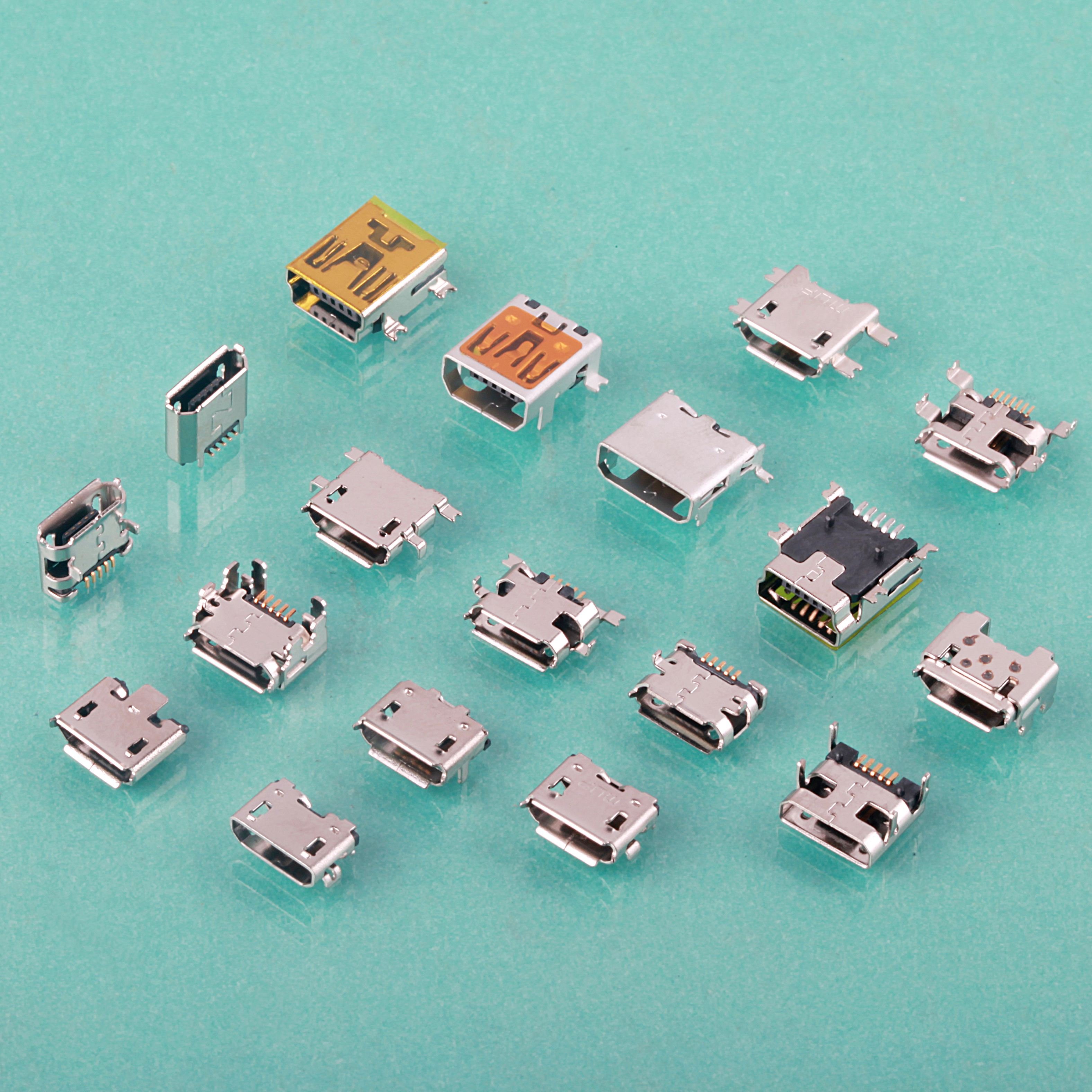 MUP USB C type connector pcb usb head socket USB 3. housing for charger & data transfer audio earphone / data transmission
