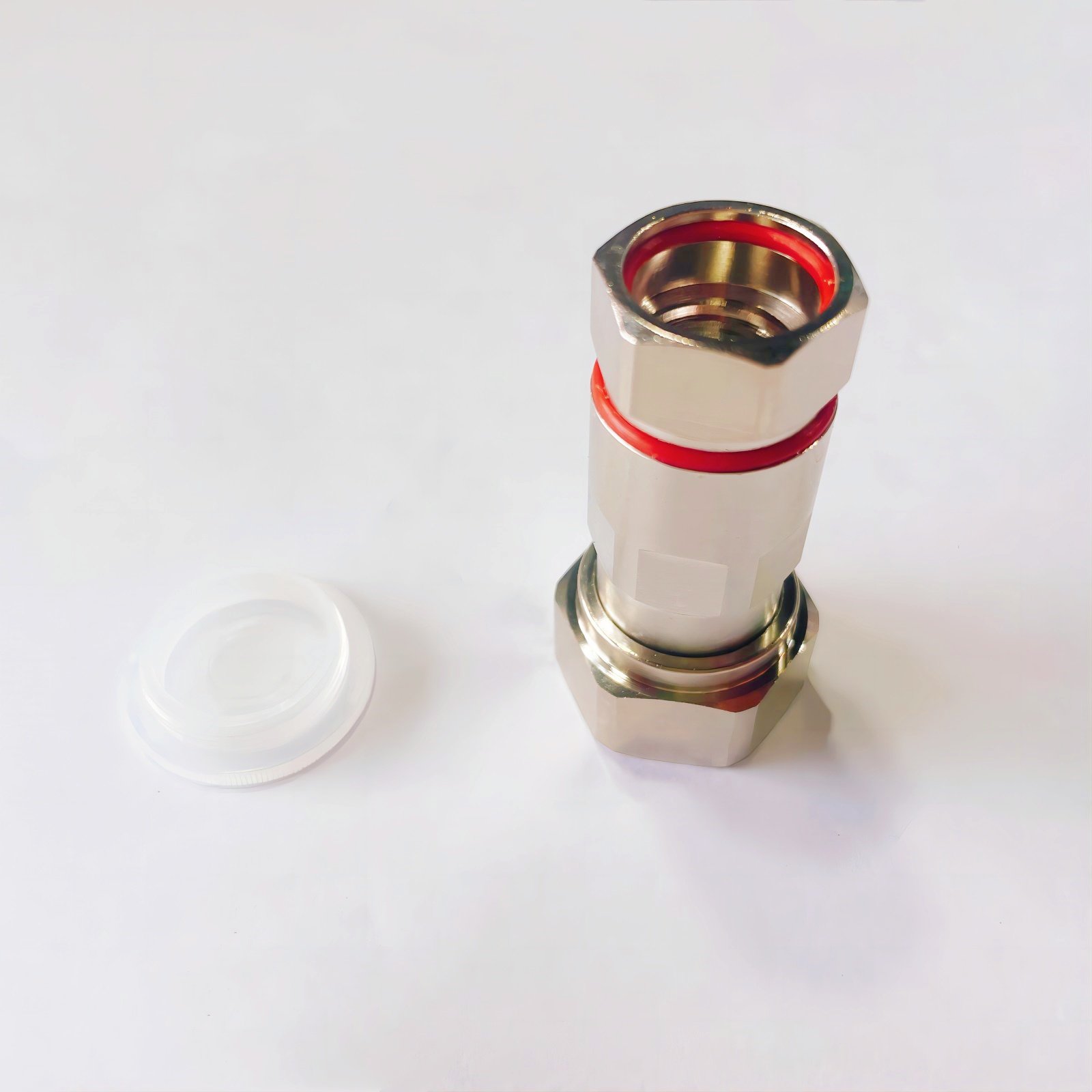 High quality RF coaxial connector 4.3-10 mini DIN male RF connector clamp screw type 1/2 standard cable connector