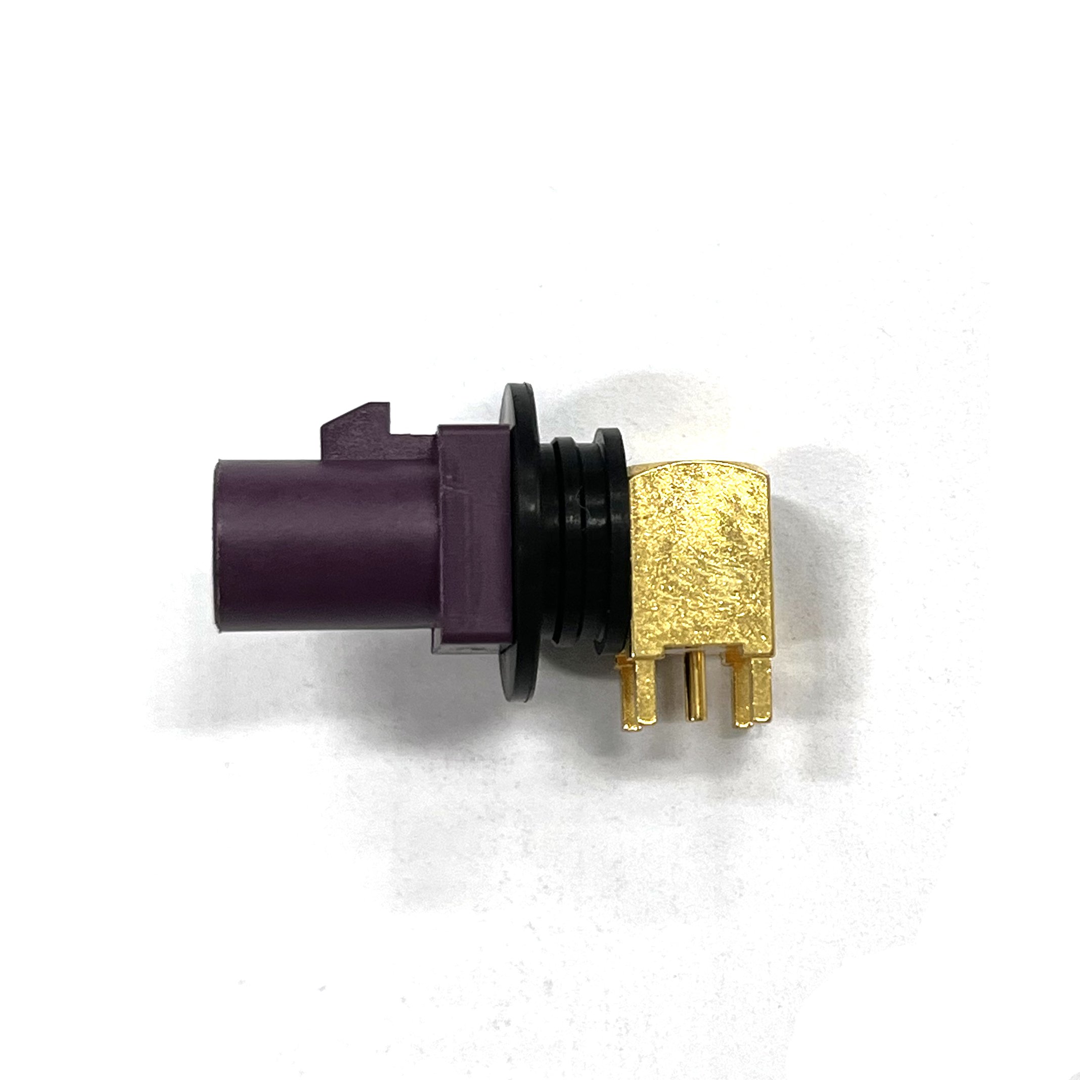 Customized Automotive Waterproof Bulkhead Fakra Plug Right Angle Connector PCB Mount Through Hole Fakra Connector for GPS GSM
