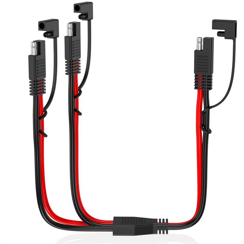 Customized 10AWG 12AWG 14AWG 16AWG SAE To SAE Plug Extension Cable Y Splitter Wire Harness For Solar Panel to Battery Charging