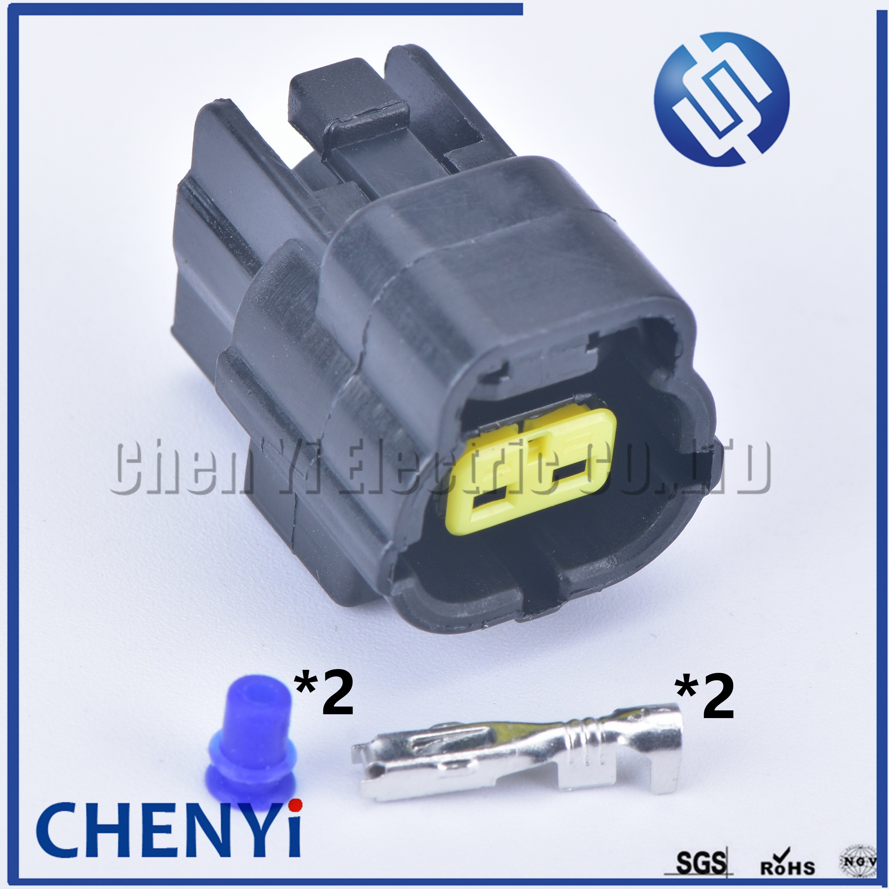 2 pin way male female waterproof wire connector auto electrical plug conector 174354-2 174352-2
